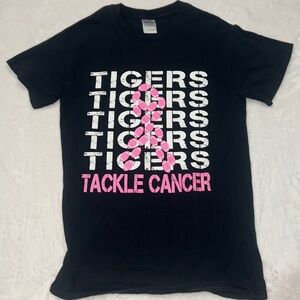 Tigers Tackle Cancer Breast Cancer Awareness Football Graphic T-Shirt